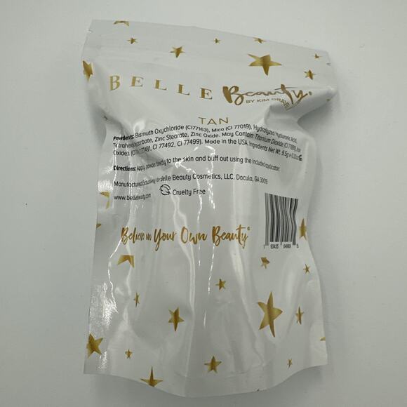 Belle Beauty Easy Peasy Powder Matte Mineral Foundation Tan 0.32 oz FULL SIZE - Picture 2 of 5